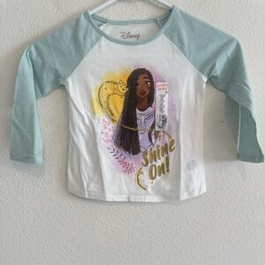 Disney Kids Shine On Raglan Shirt - White and Blue